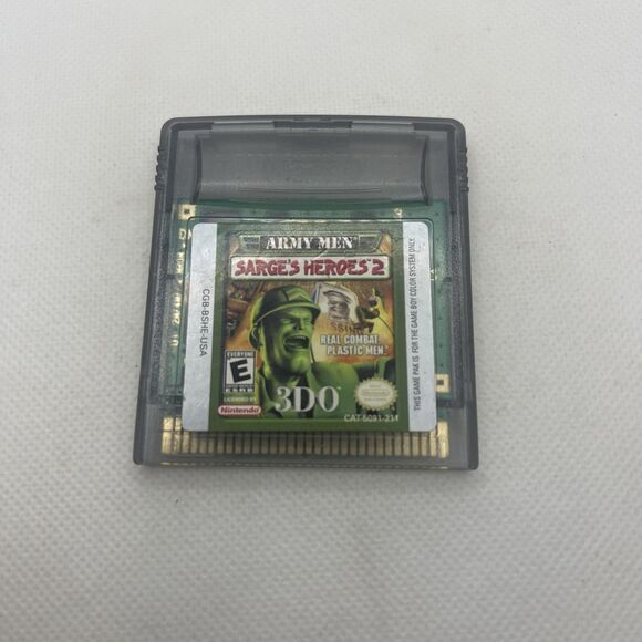 Army Men Sarges Heroes 2 Nintendo Gameboy Color GBC Cleaned Tested Game Boy - Picture 1 of 3